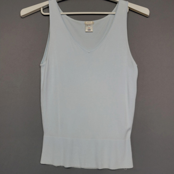 Old Navy Sweater Tank Womens Medium Lot of 2 Blue Pink Perfect Fit Knit V Neck - Picture 3 of 11